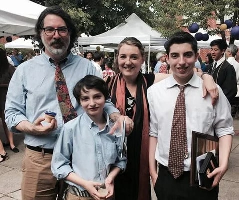Mary Jolivet, her husband Eric Wolfhard and their children Nick Wolfhard and Finn Wolfhard